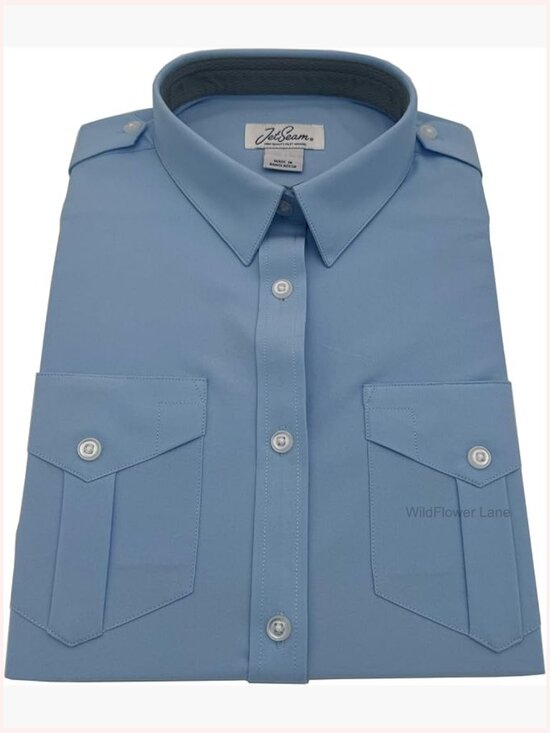 Tops - Women's Short Sleeve Pilot Shirt with 4-Way Stretch